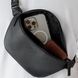 Leather bag-banana Shoulder bag (Black)