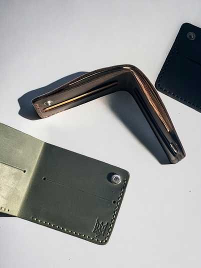 Wallet Compact (Black) - Teploff - handmade leather products