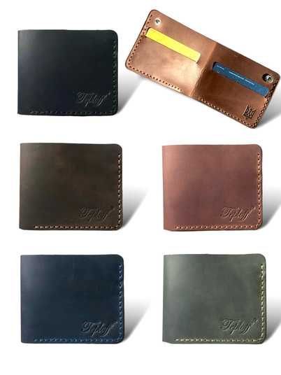 Wallet Compact (Black) - Teploff - handmade leather products