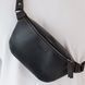 Шкіряна сумка-бананка Shoulder bag (Чорний з червоною ниткою) 1555 фото 3