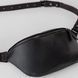 Шкіряна сумка-бананка Shoulder bag (Чорний з червоною ниткою) 1555 фото 7