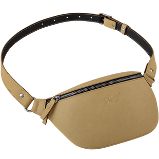 Шкіряна сумка-бананка Shoulder bag (Пісочний) 1559 фото