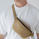 Шкіряна сумка-бананка Shoulder bag (Пісочний) 1559 фото 2