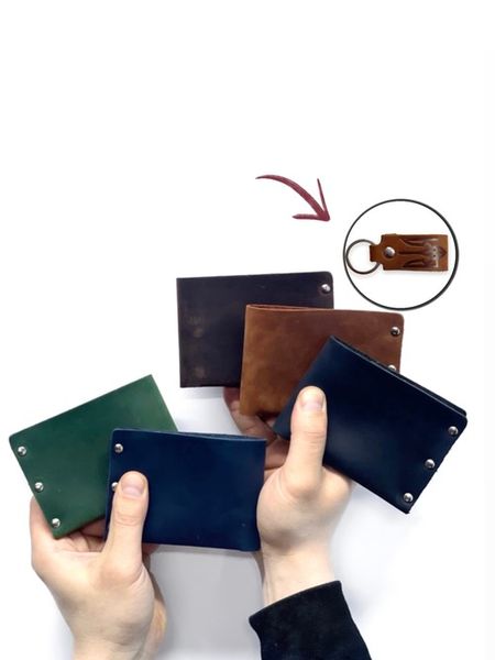 Leather wallet Metal (Black)