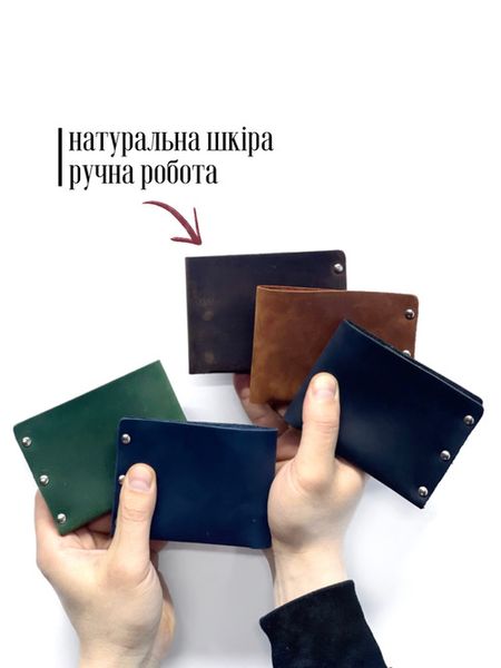 Шкіряний гаманець Metal (Чорний) 2991 фото