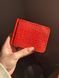 Women&rsquo;s money clip in Crocodile leather, with magnets (Red)