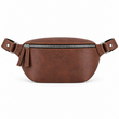 Шкіряна сумка-бананка Shoulder bag (Коньяк) 1560 фото