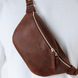 Шкіряна сумка-бананка Shoulder bag (Коньяк) 1560 фото 4