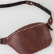Шкіряна сумка-бананка Shoulder bag (Коньяк) 1560 фото 5
