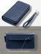 Clutch bag, genuine leather (Blue)