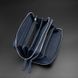 Clutch bag, genuine leather (Blue)