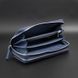 Clutch bag, genuine leather (Blue)
