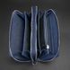 Clutch bag, genuine leather (Blue)