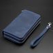 Clutch bag, genuine leather (Blue)